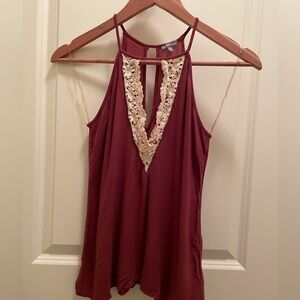 Charlotte Russe Tank Top - Crimson - Small